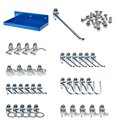 Triton Products 12 In. W x 6 In. D Blue Epoxy Coated Steel Pegboard Shelf 36 pc. DuraHook Pegboard Hook Assortment 76126-36